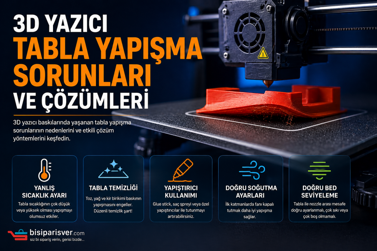 3D Yazıcı Tabla Yapışma Sorunları ve Çözümleri
