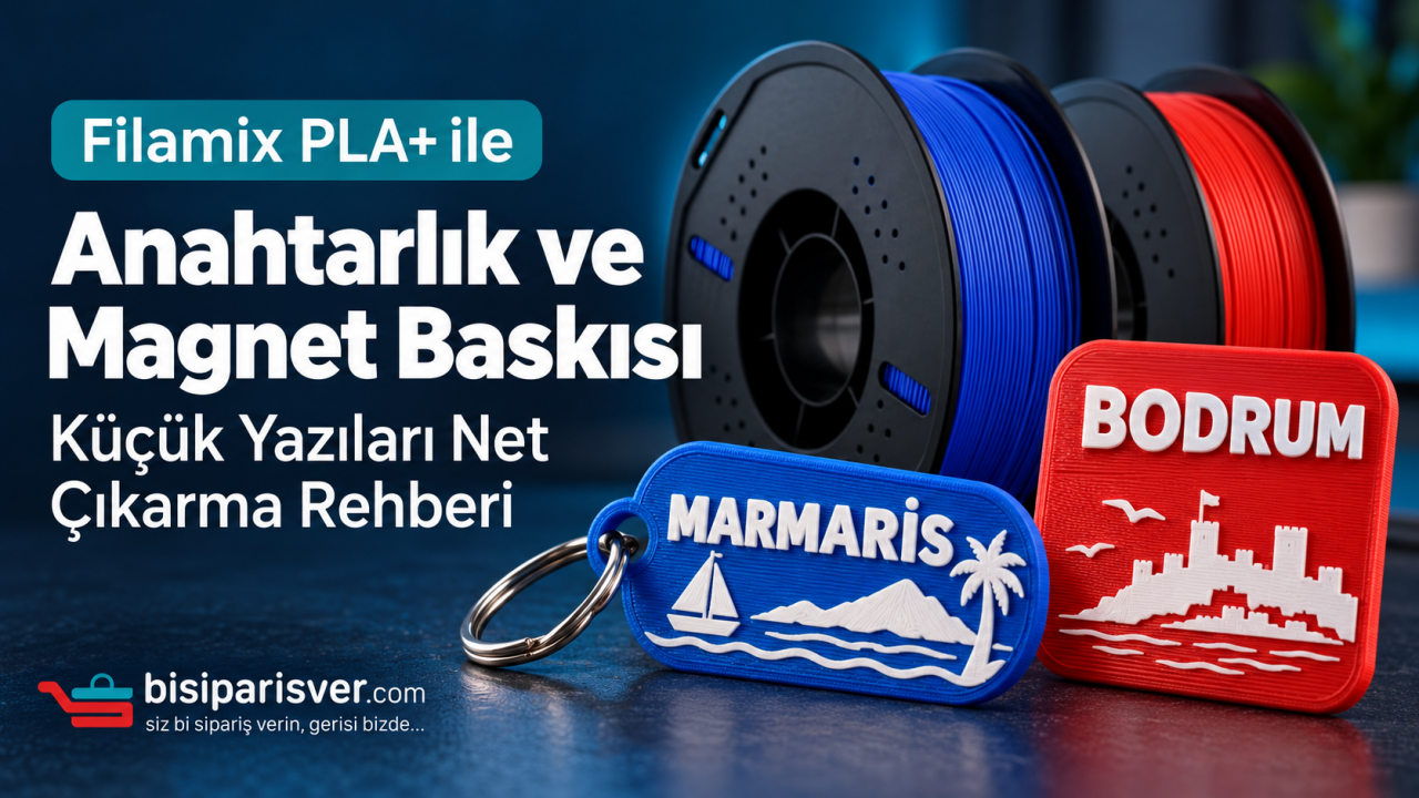 Filamix PLA+ ile Anahtarlık ve Magnet Baskısı: Küçük Yazıları Net Çıkarma Rehberi