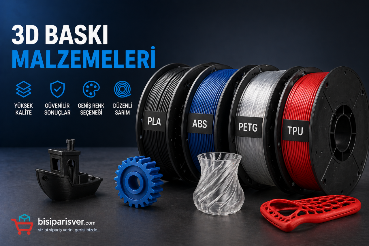 3D Yazıcı Filamentleri Nedir? PLA, ABS ve PETG Rehberi