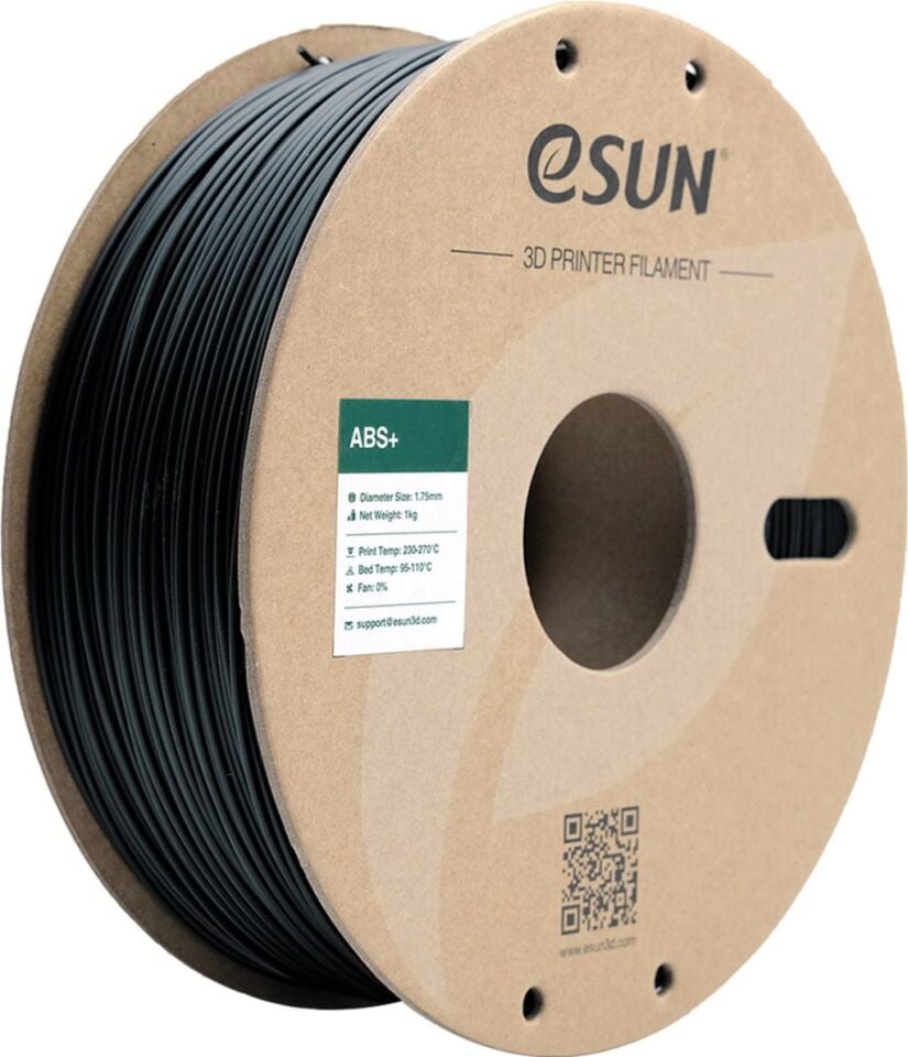 eSUN ABS+ Siyah Filament 1,75mm 1kg - bisiparisver