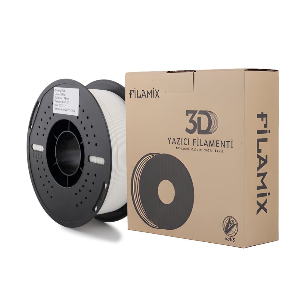 FİLAMİX PLA+ Beyaz Filament 1,75mm 1kg - bisiparisver