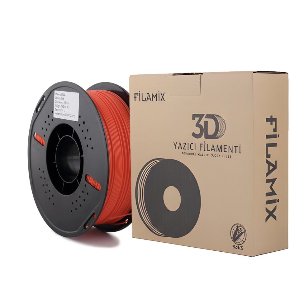 FİLAMİX PLA+ Kırmızı Filament 1,75mm 1kg - bisiparisver