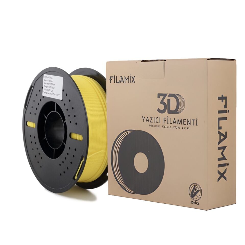 FİLAMİX PLA+ Sarı Filament 1,75mm 1kg - bisiparisver