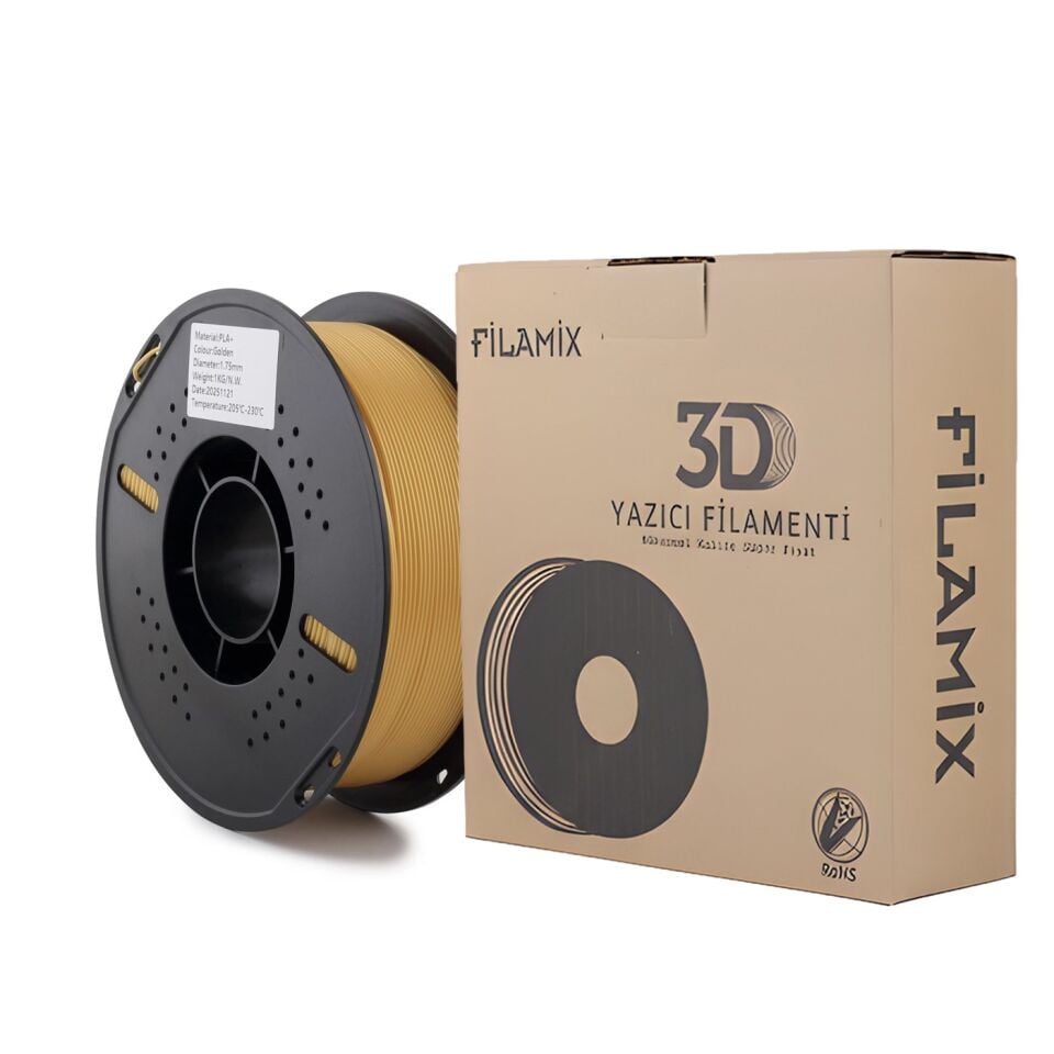 FİLAMİX PLA+ Altın Rengi Filament 1,75mm 1kg - bisiparisver