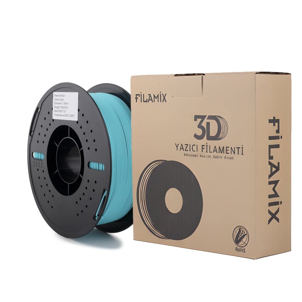 FİLAMİX PLA+ Cyan Filament 1,75mm 1kg - bisiparisver