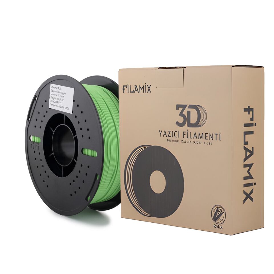 FİLAMİX PLA+ Elma Yeşili Filament 1,75mm 1kg - bisiparisver