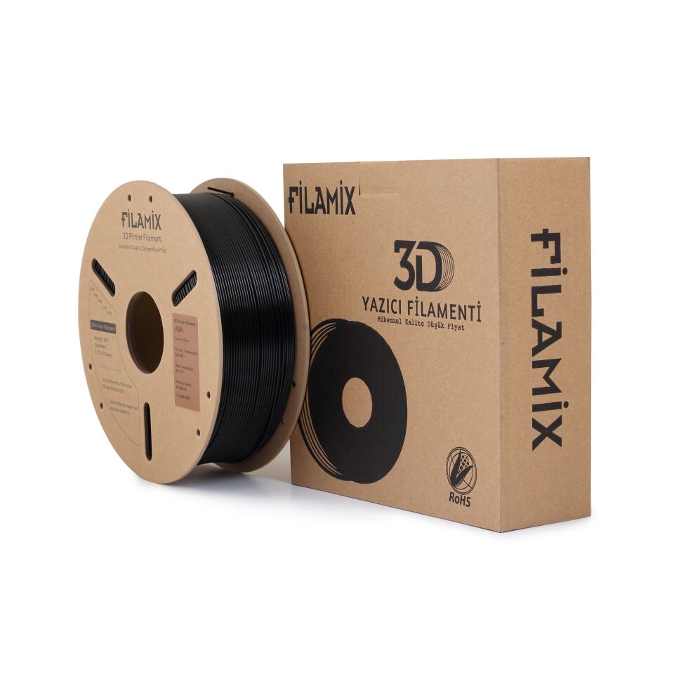 FİLAMİX ASA Siyah Filament 1,75mm 1kg - bisiparisver
