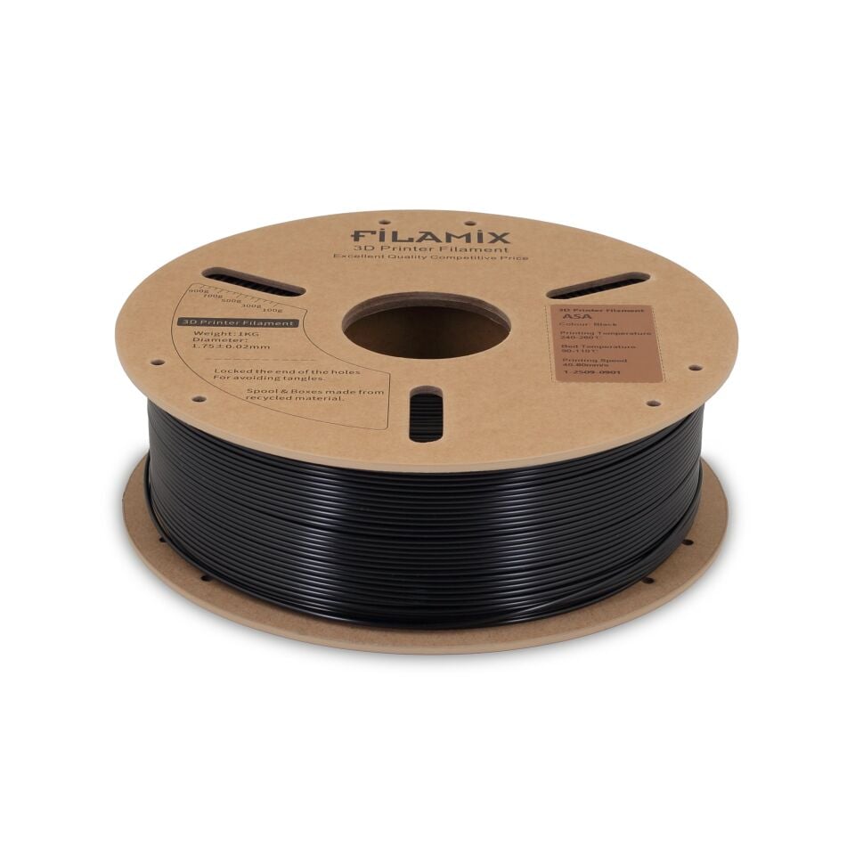 FİLAMİX ASA Siyah Filament 1,75mm 1kg - bisiparisver