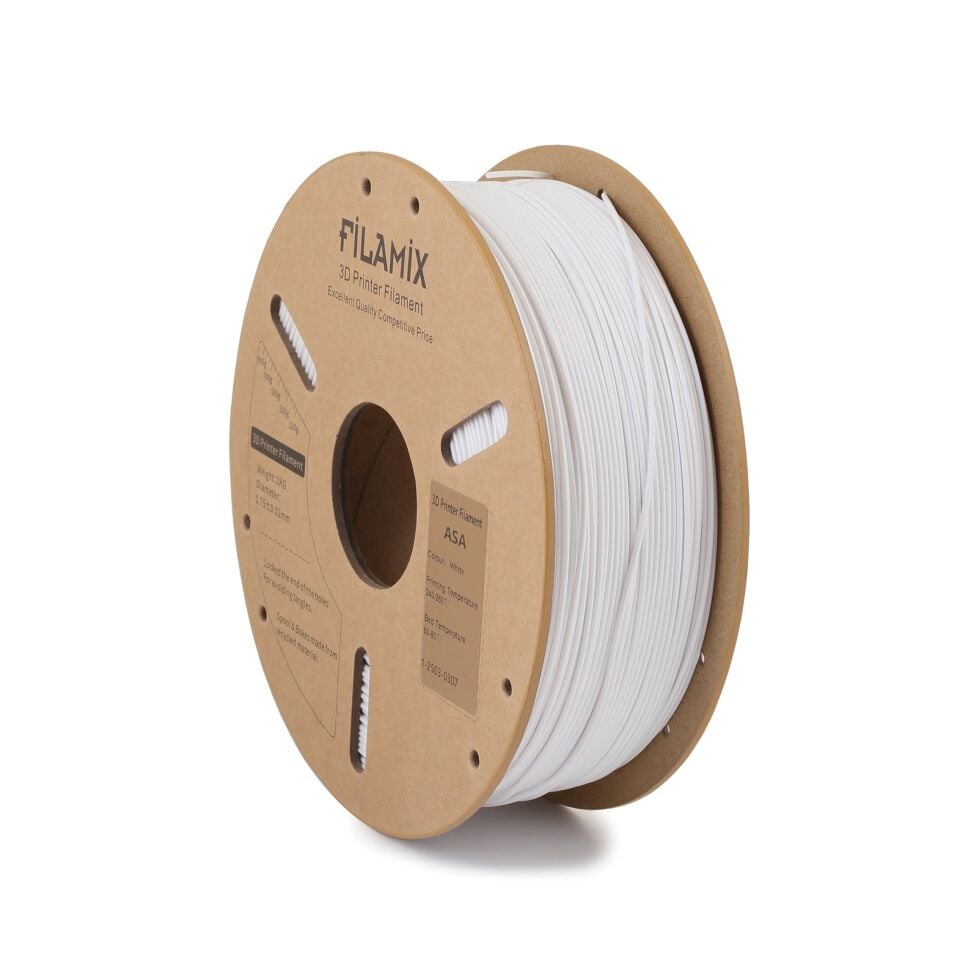 FİLAMİX ASA Beyaz Filament 1,75mm 1kg - bisiparisver