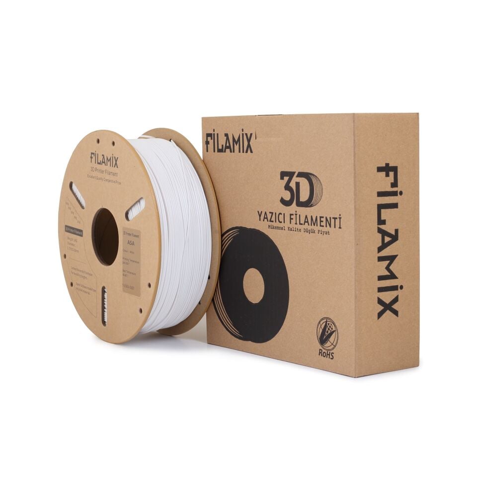 FİLAMİX ASA Beyaz Filament 1,75mm 1kg - bisiparisver