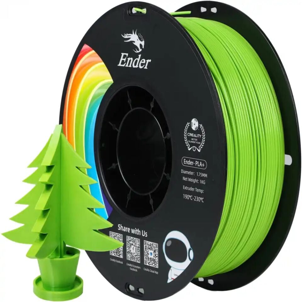 Creality Ender PLA+ Elma Yeşili Filament 1,75mm 1kg - bisiparisver