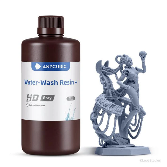 HD Gri Anycubic Water-Wash (Suyla Yıkanabilen) Reçine