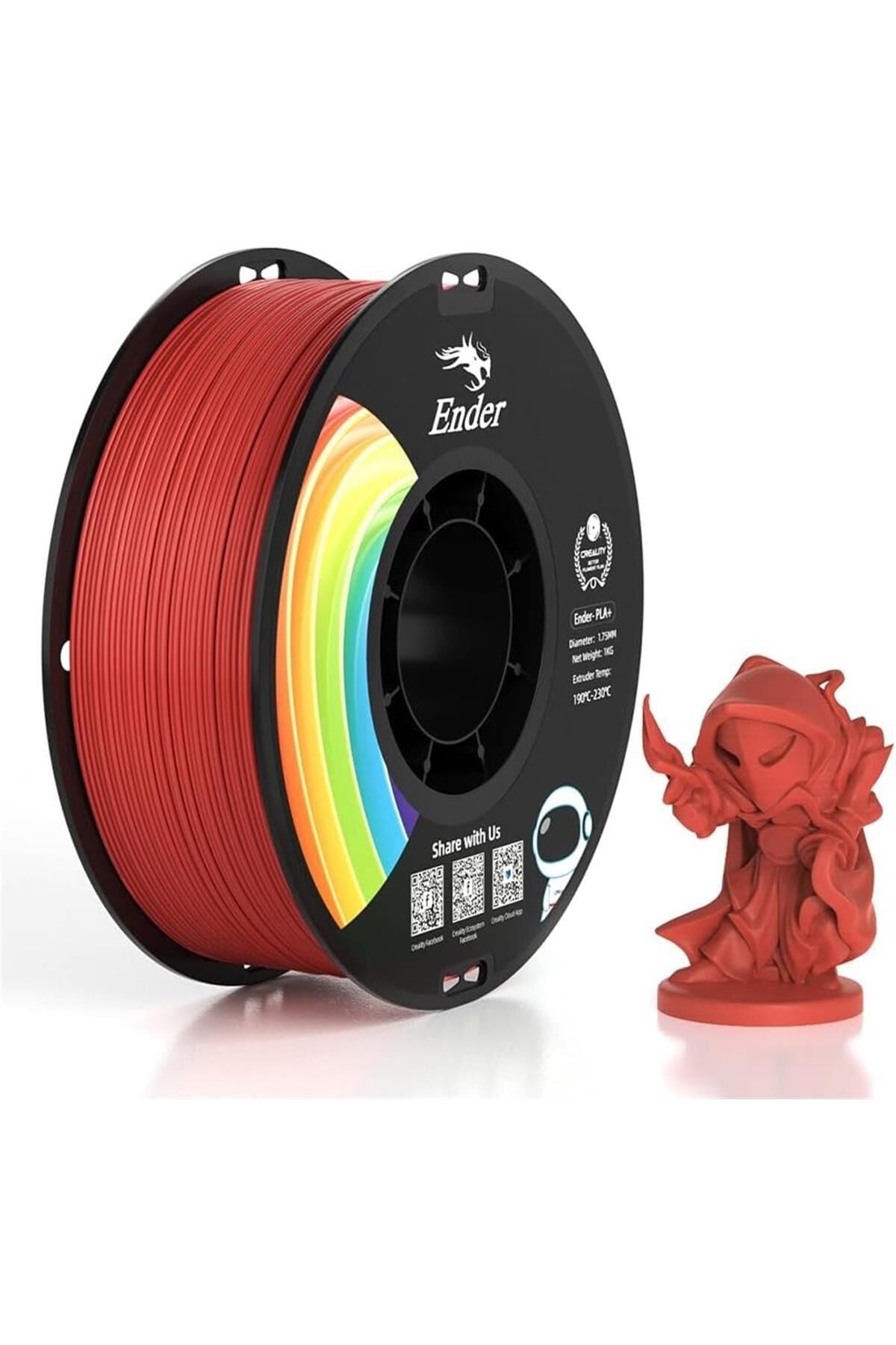 Creality Ender PLA+ Bayrak Kırmızısı Filament 1,75mm 1kg - bisiparisver