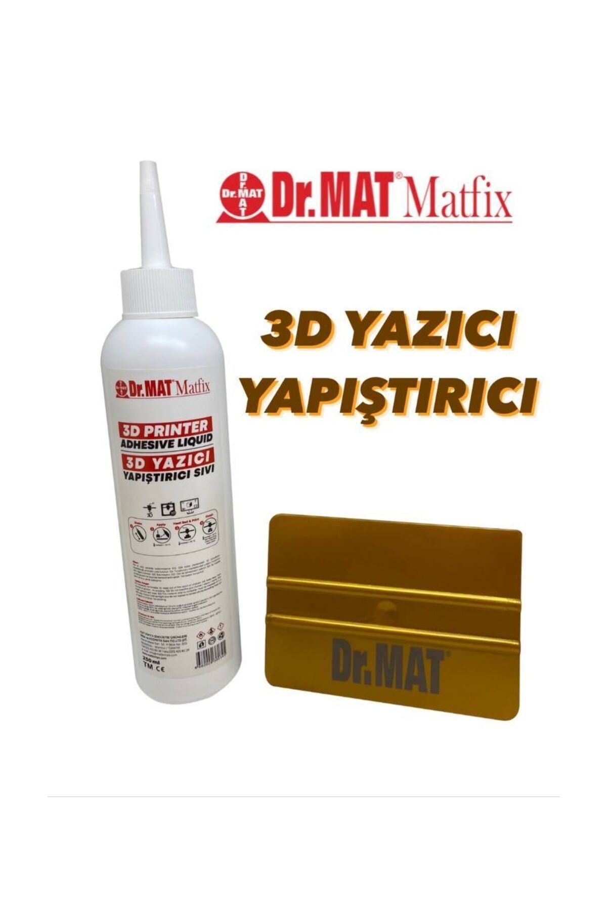 DR MAT MATFİX 3D YAZICI BASKI YAPIŞTIRICI SIVI 250 ML + RAGLE - bisiparisver
