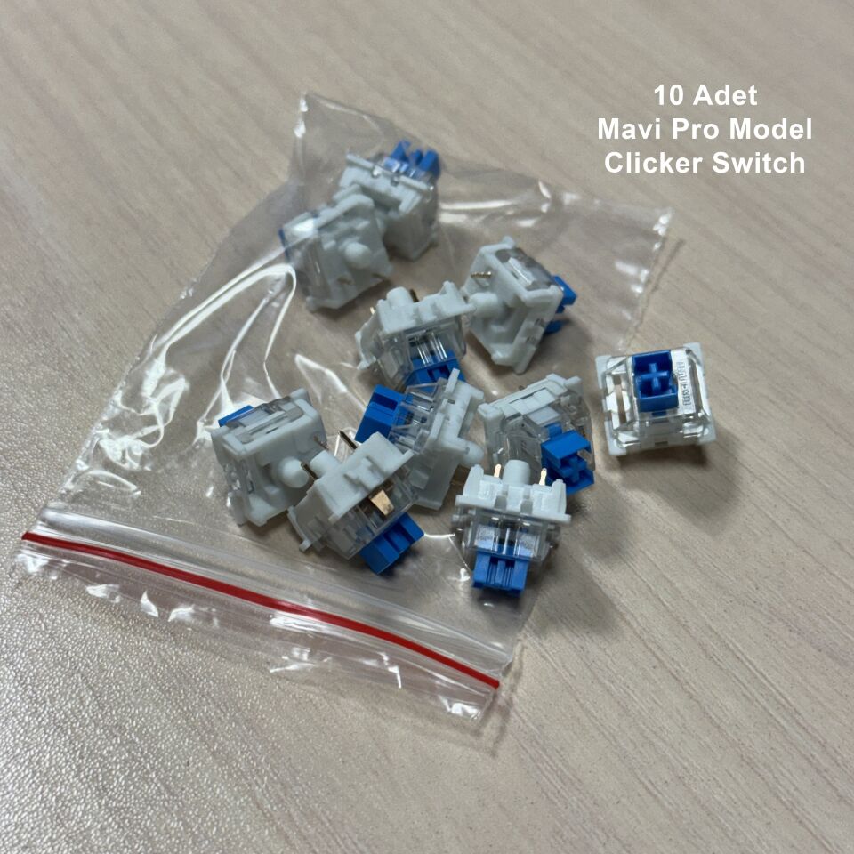 Mavi Clicker Switch / 10 Adet - bisiparisver