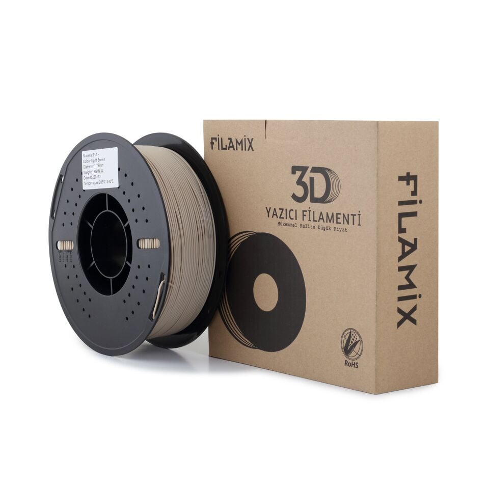 FİLAMİX PLA+ Açık Kahverengi Filament 1,75mm 1kg - bisiparisver