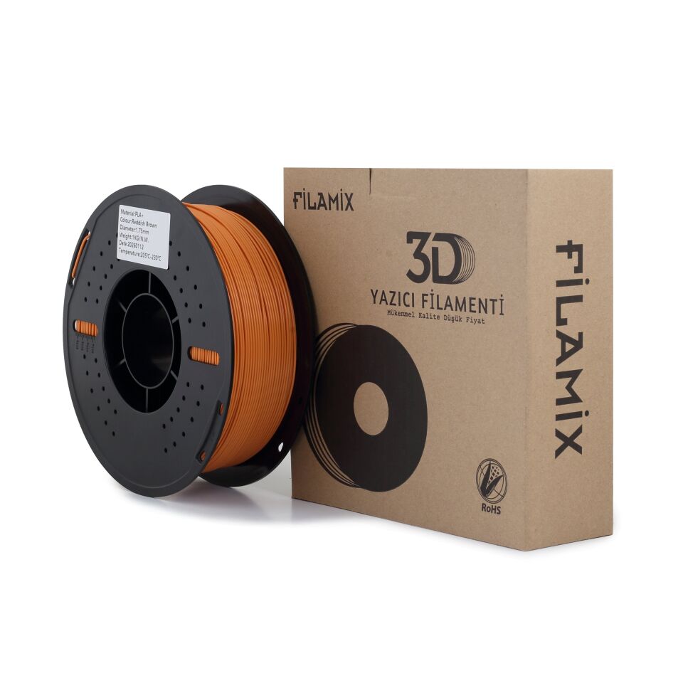 FİLAMİX PLA+ Kızıl Kahverengi Filament 1,75mm 1kg - bisiparisver