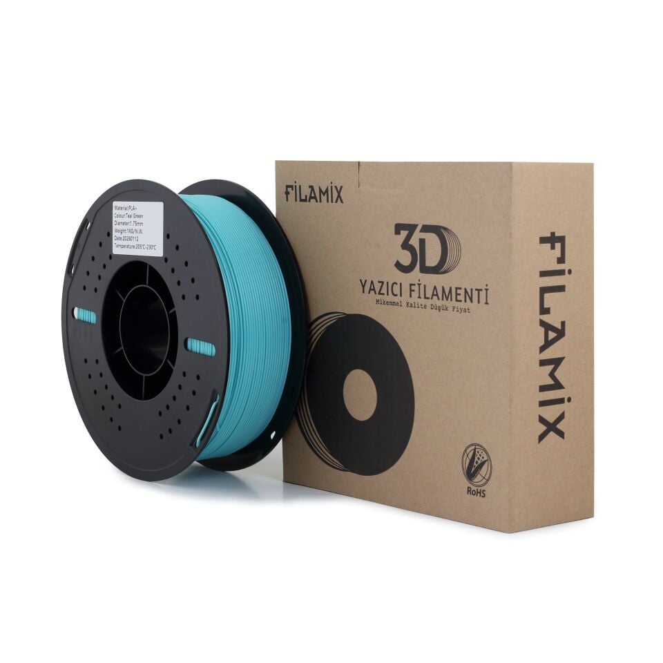 FİLAMİX PLA+ Camgöbeği Yeşili Filament 1,75mm 1kg - bisiparisver