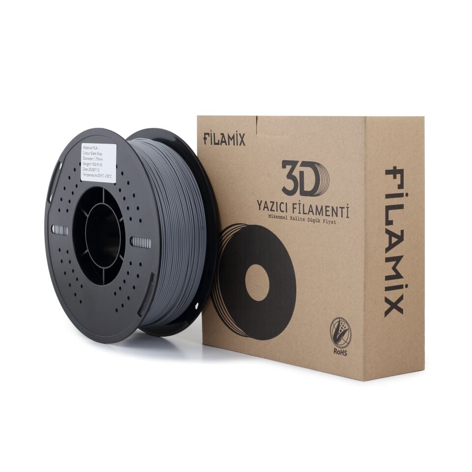 FİLAMİX PLA+ Taş Gri Filament 1,75mm 1kg - bisiparisver