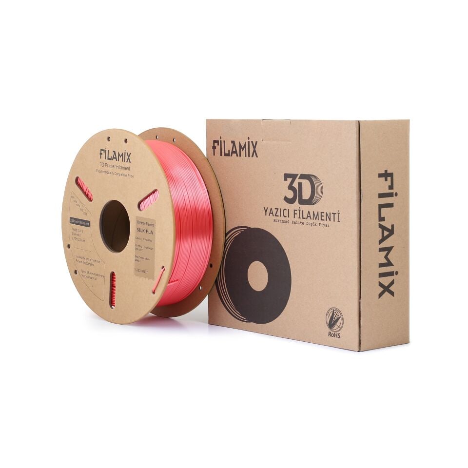 FİLAMİX PLA SILK Mercan Pembesi Filament 1,75mm 1kg - bisiparisver