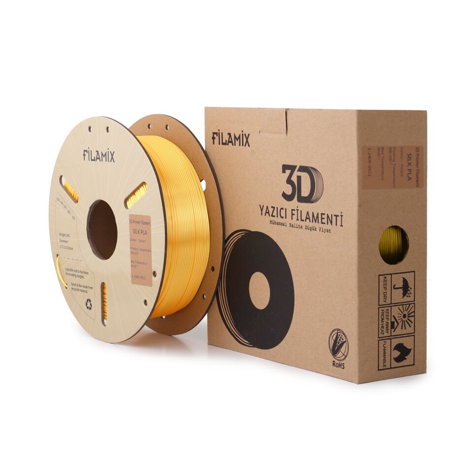 FİLAMİX PLA SILK Altın Filament 1,75mm 1kg - bisiparisver