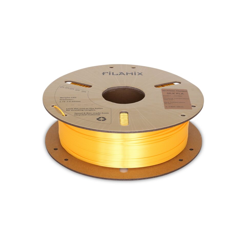 FİLAMİX PLA SILK Altın Filament 1,75mm 1kg - bisiparisver