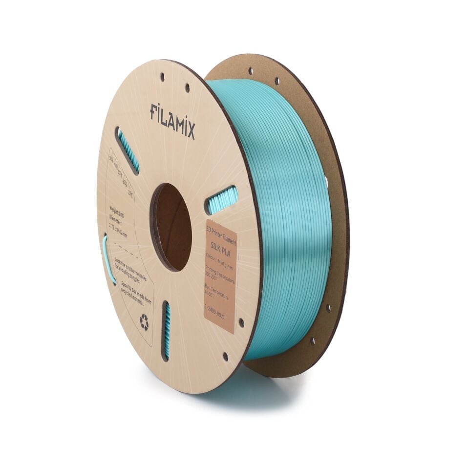 FİLAMİX PLA SILK Nane Yeşili Filament 1,75mm 1kg - bisiparisver