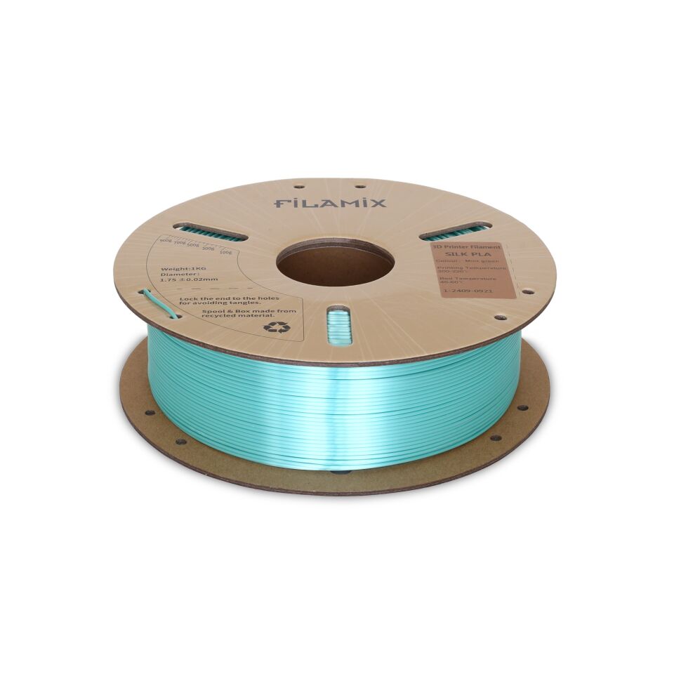FİLAMİX PLA SILK Nane Yeşili Filament 1,75mm 1kg - bisiparisver