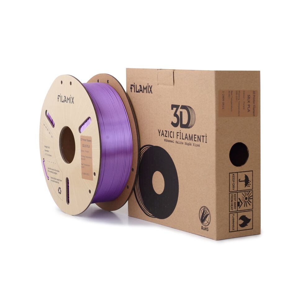 FİLAMİX PLA SILK Mor Filament 1,75mm 1kg - bisiparisver