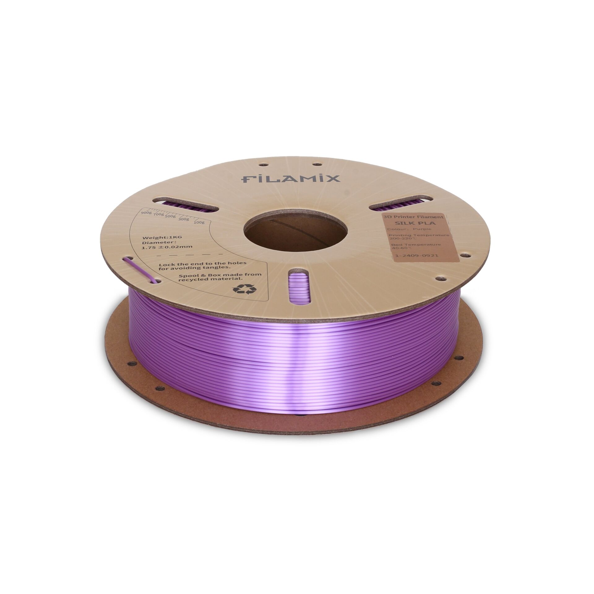 FİLAMİX PLA SILK Mor Filament 1,75mm 1kg - bisiparisver