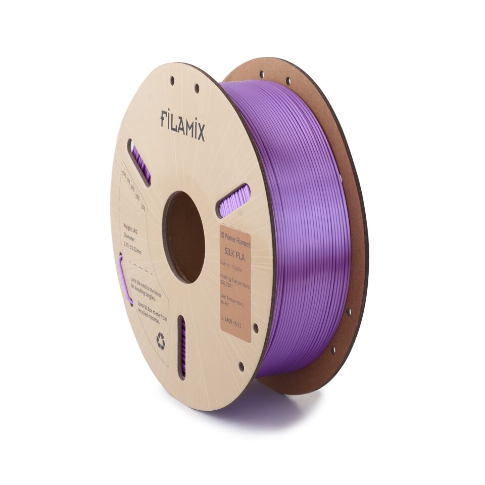FİLAMİX PLA SILK Mor Filament 1,75mm 1kg - bisiparisver