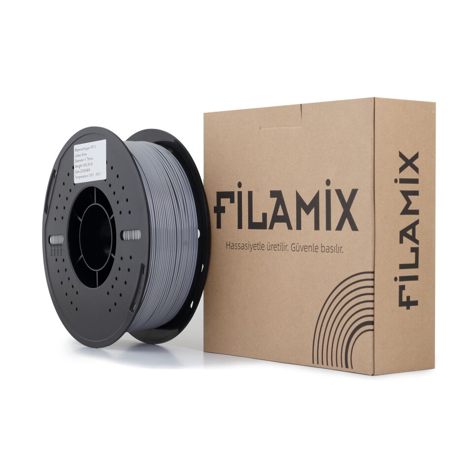 FİLAMİX Hyper PETG Gri Filament 1,75mm 1kg - bisiparisver