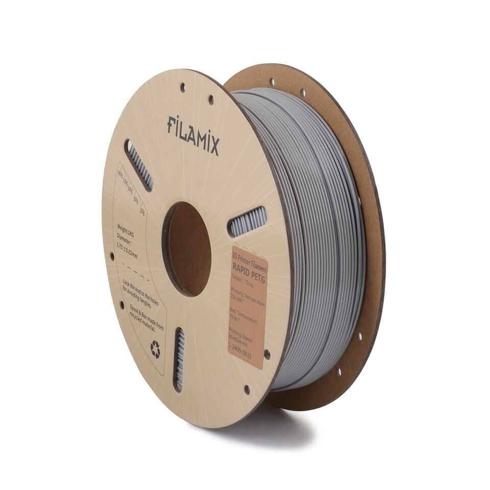 FİLAMİX Hyper PETG Gri Filament 1,75mm 1kg - bisiparisver