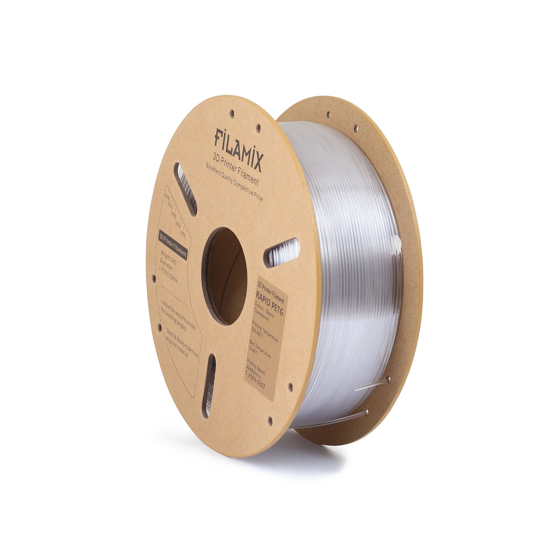 FİLAMİX Hyper PETG Uzay Şeffaf Filament 1,75mm 1kg - bisiparisver