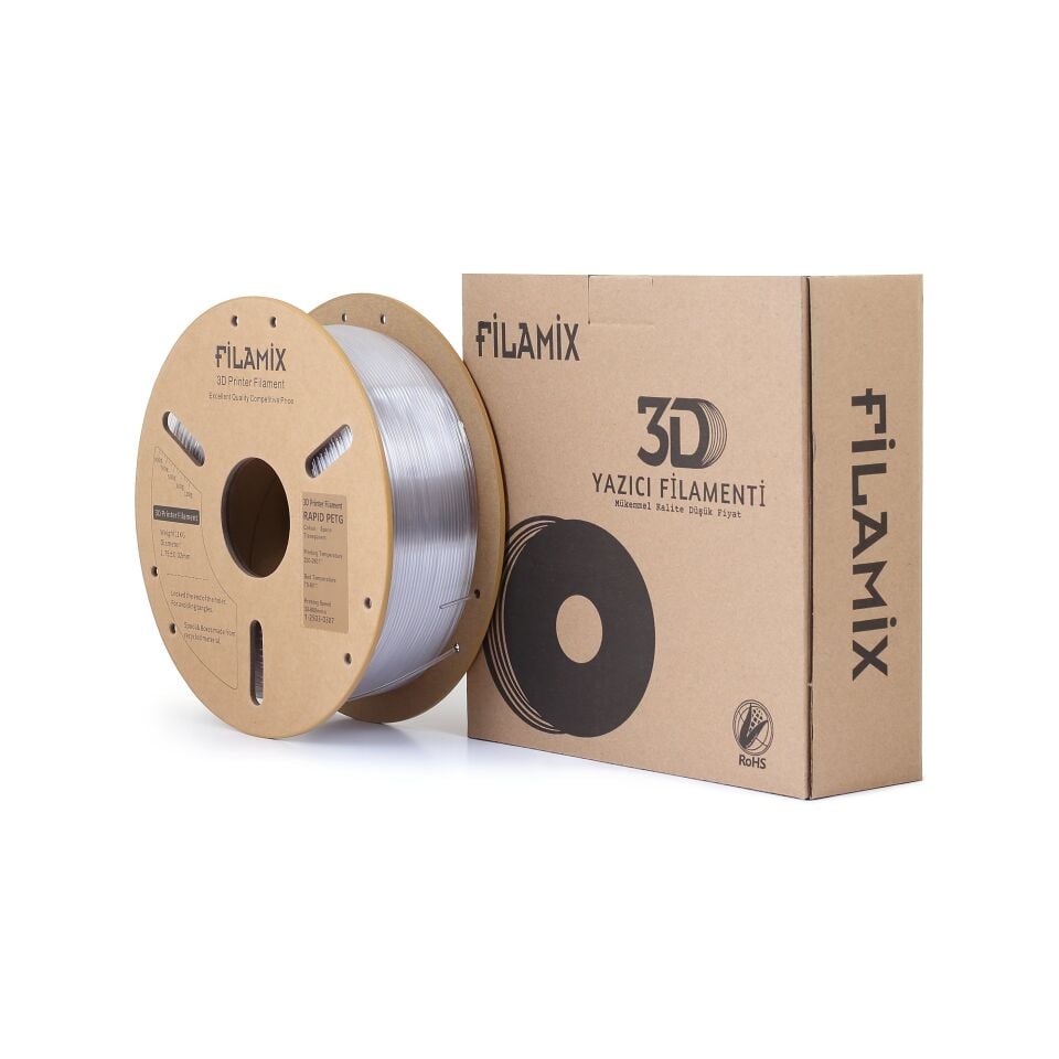 FİLAMİX Hyper PETG Uzay Şeffaf Filament 1,75mm 1kg - bisiparisver
