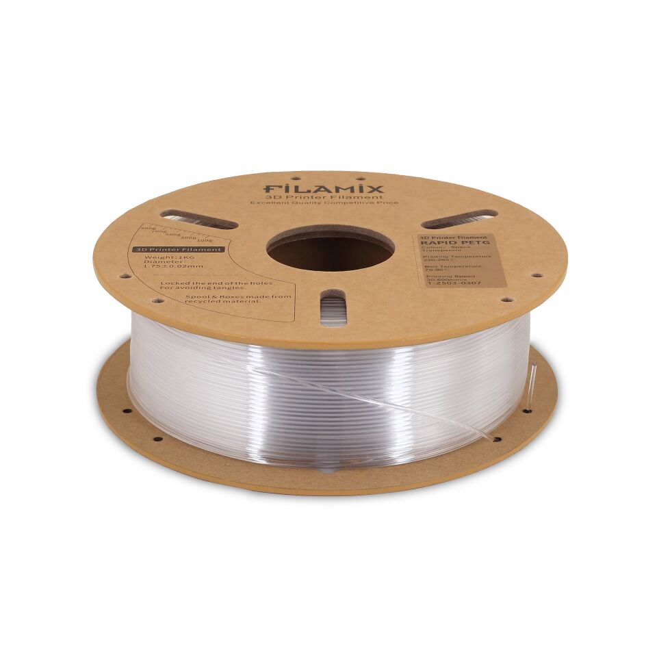 FİLAMİX Hyper PETG Uzay Şeffaf Filament 1,75mm 1kg - bisiparisver