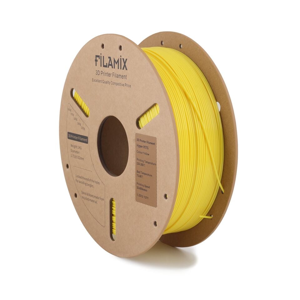 FİLAMİX Hyper PETG Sarı Filament 1,75mm 1kg - bisiparisver