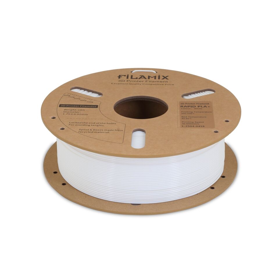 FİLAMİX Hyper PLA+ Beyaz Filament 1,75mm 1kg - bisiparisver