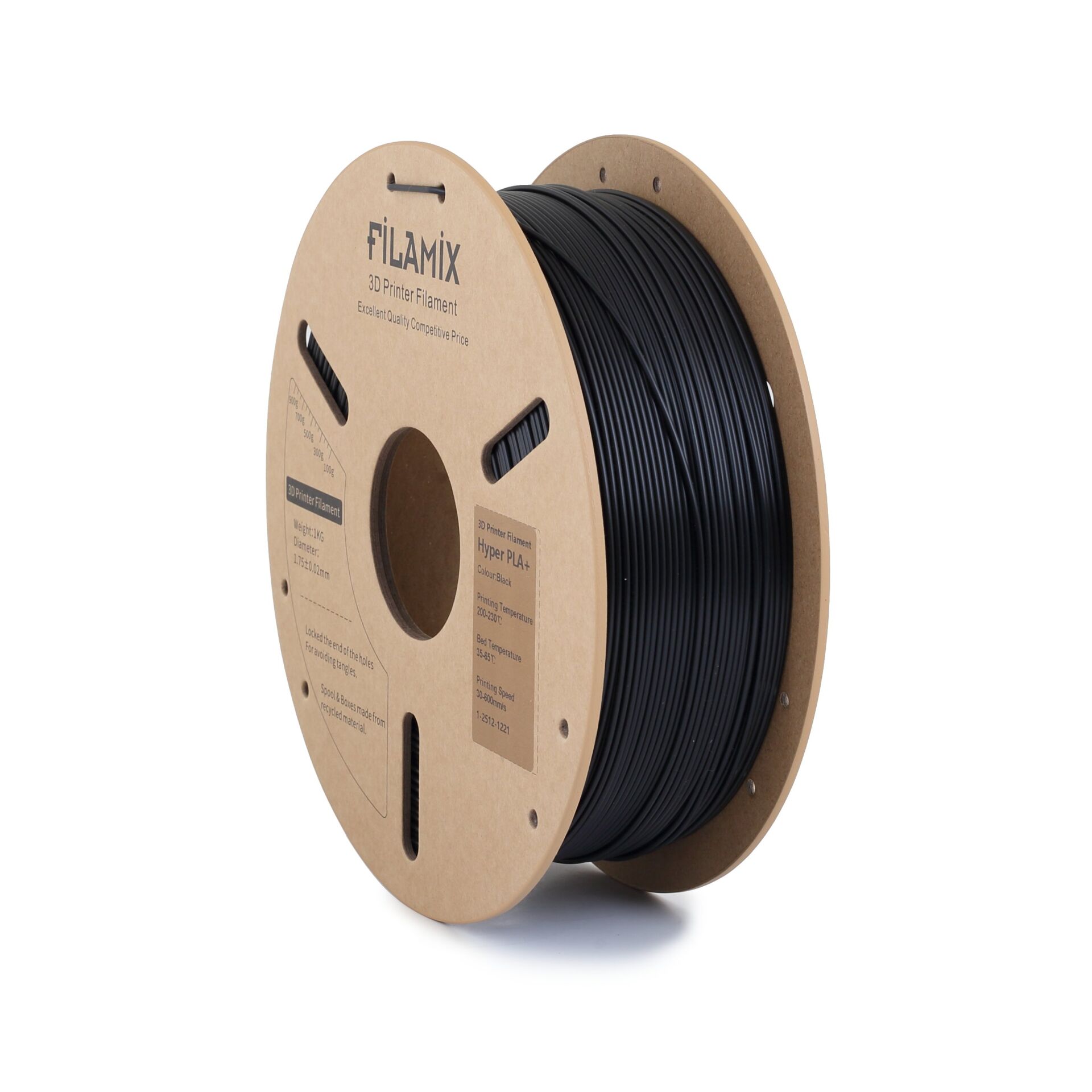 FİLAMİX Hyper PLA+ Siyah Filament 1,75mm 1kg - bisiparisver