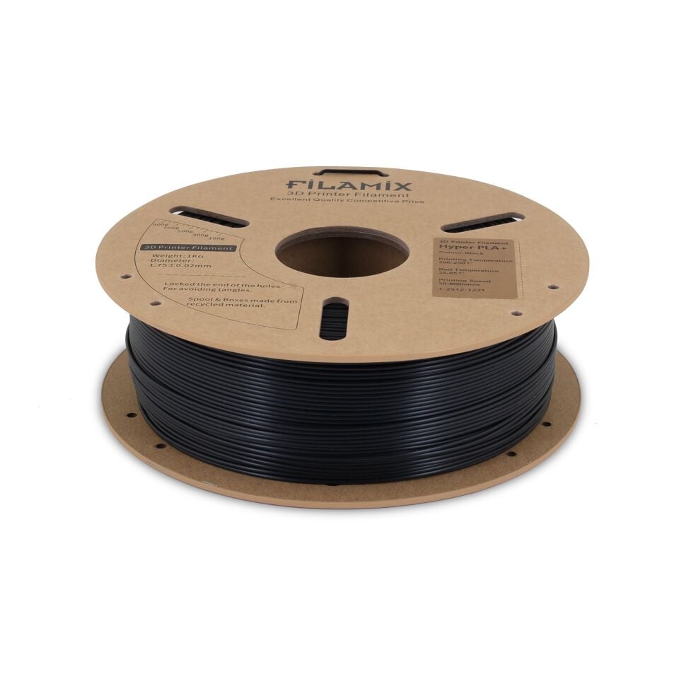 FİLAMİX Hyper PLA+ Siyah Filament 1,75mm 1kg - bisiparisver