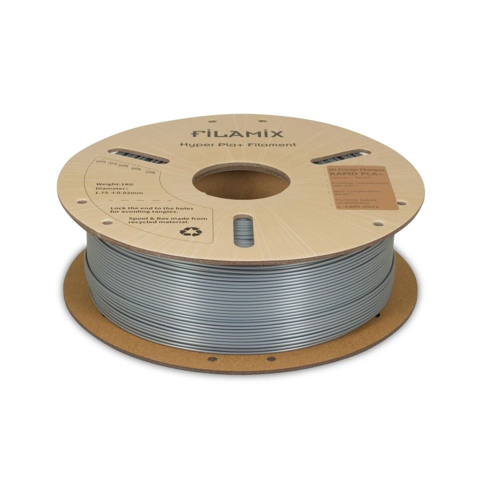 FİLAMİX Hyper PLA+ Gümüş Filament 1,75mm 1kg - bisiparisver