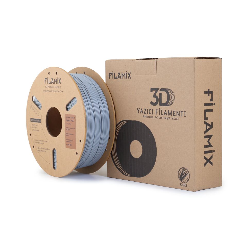 FİLAMİX Hyper PLA+ Gri Filament 1,75mm 1kg - bisiparisver