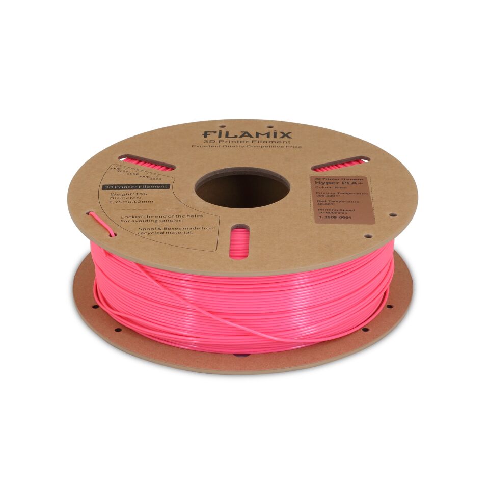 FİLAMİX Hyper PLA+ Gül (Rose) Rengi Filament 1,75mm 1kg - bisiparisver