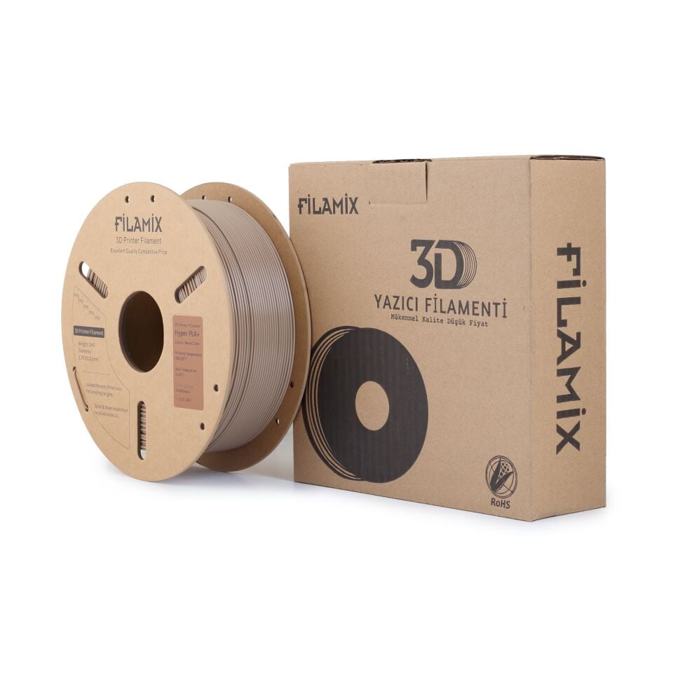 FİLAMİX Hyper PLA+ Ahşap (Wood) Rengi Filament 1,75mm 1kg - bisiparisver