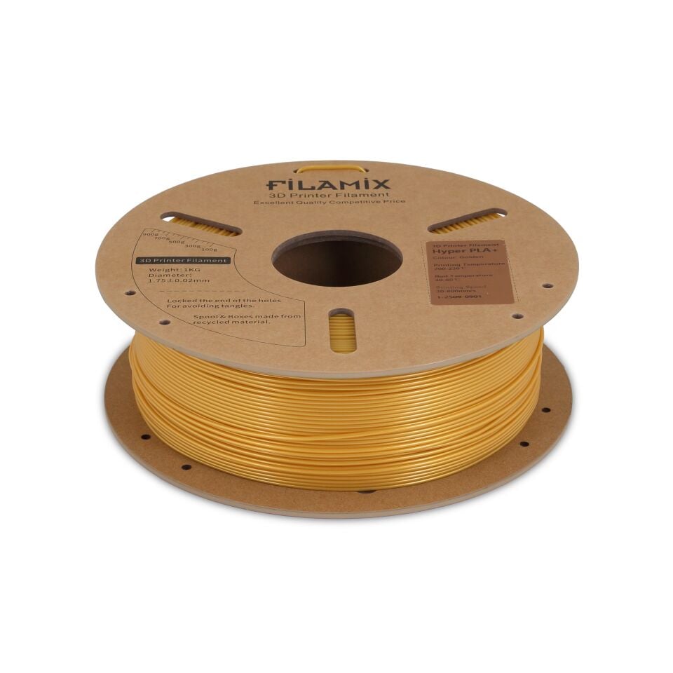 FİLAMİX Hyper PLA+ Altın Rengi Filament 1,75mm 1kg - bisiparisver
