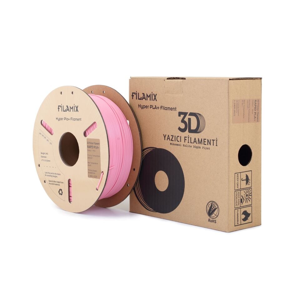 FİLAMİX Hyper PLA+ Pembe Filament 1,75mm 1kg - bisiparisver