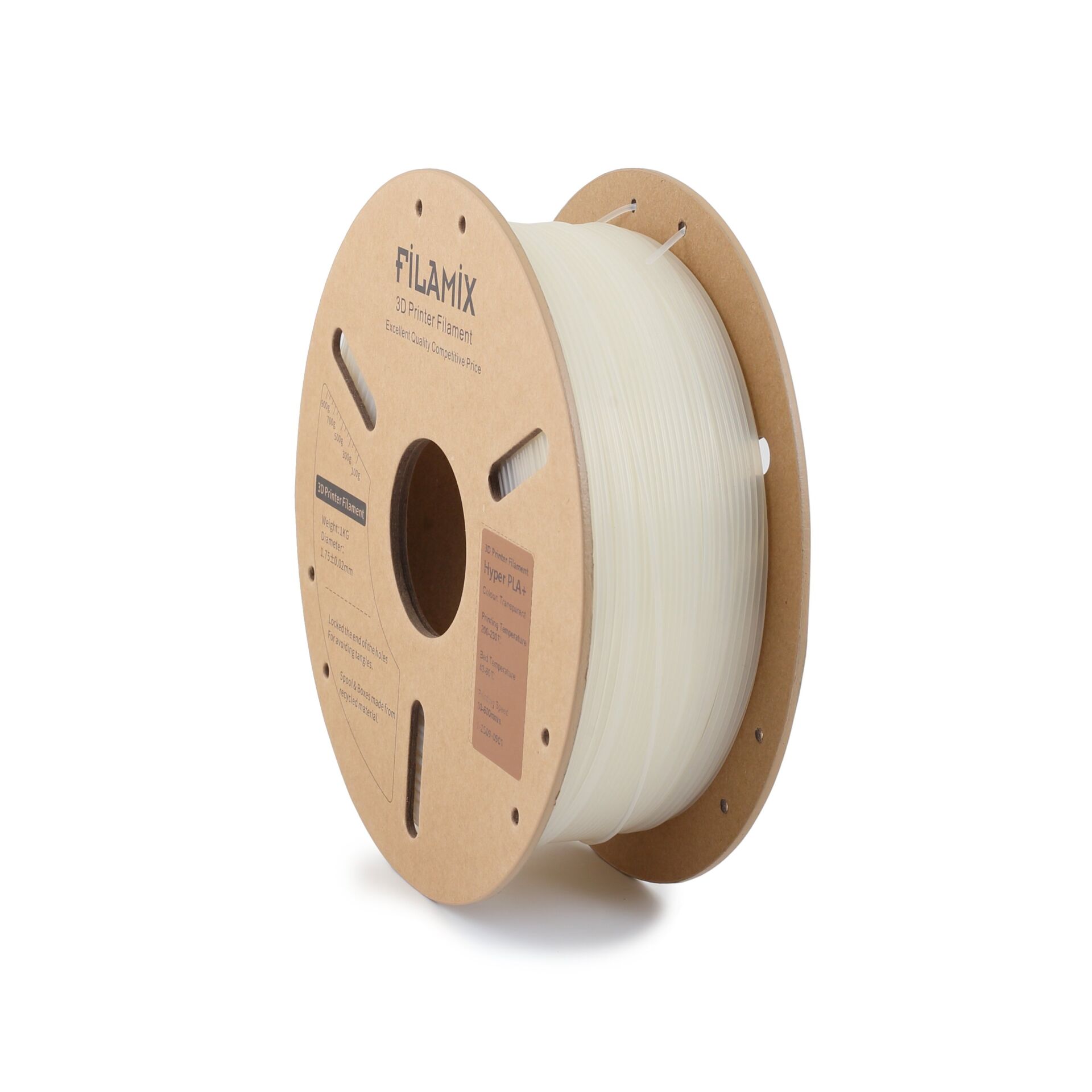 FİLAMİX Hyper PLA+ Şeffaf (Transparan) Filament 1,75mm 1kg - bisiparisver