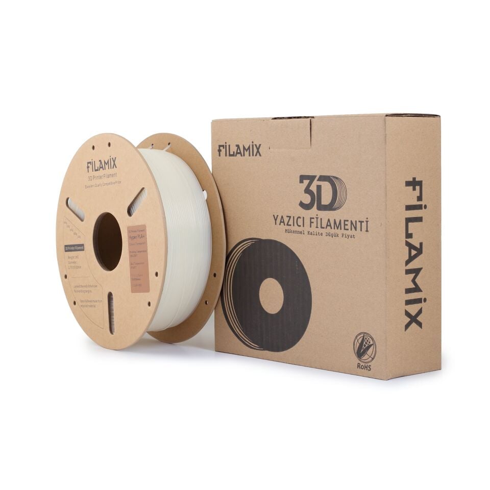 FİLAMİX Hyper PLA+ Şeffaf (Transparan) Filament 1,75mm 1kg - bisiparisver