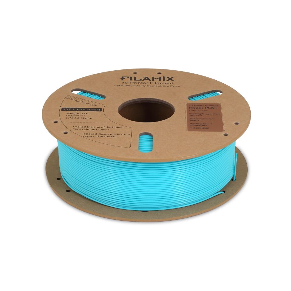 FİLAMİX Hyper PLA+ Çyan Filament 1,75mm 1kg - bisiparisver
