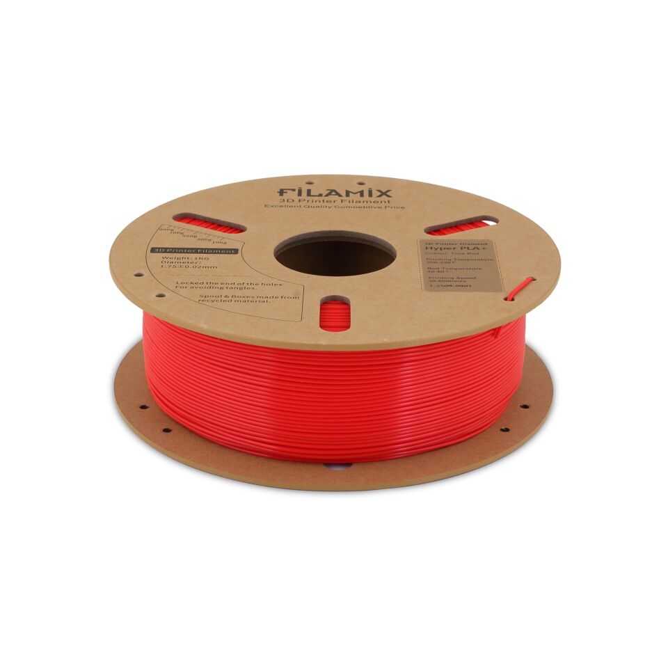 FİLAMİX Hyper PLA+ Saf Kırmızı Filament 1,75mm 1kg - bisiparisver